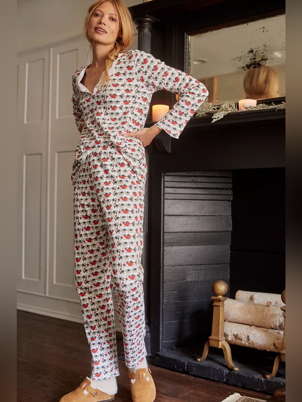 Roller Rabbit Pajama Pants Holly Jolly size L